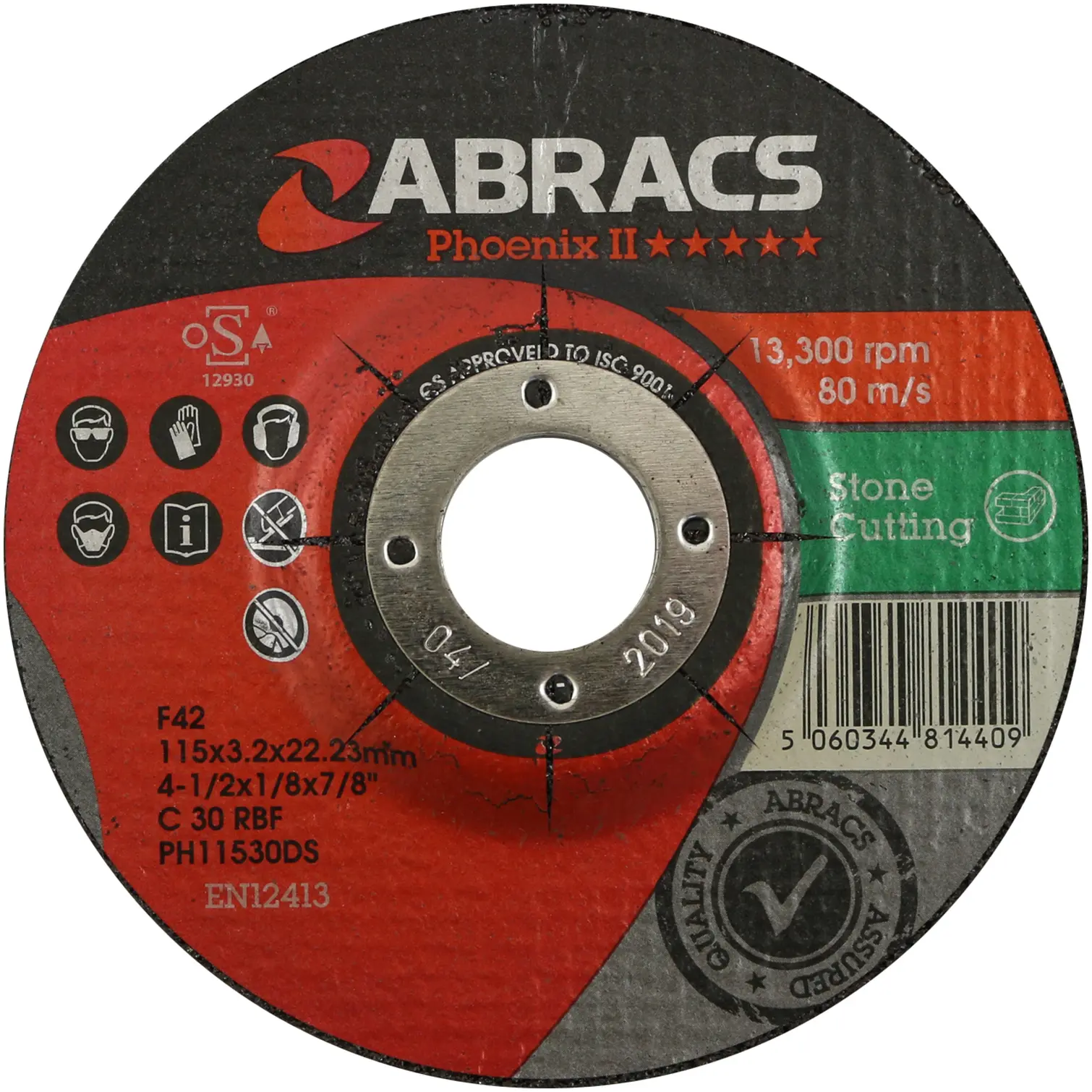 ABS0072 Abracs Stone Cutting Disc 115x3x22mm