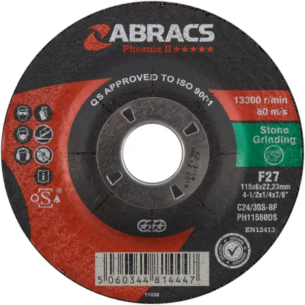 ABS0073 Abracs Stone Grinding Disc 115x6x22mm