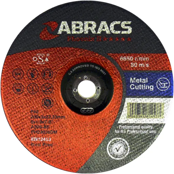ABS0074 Abracs Metal Cutting Disc 230x3x22mm