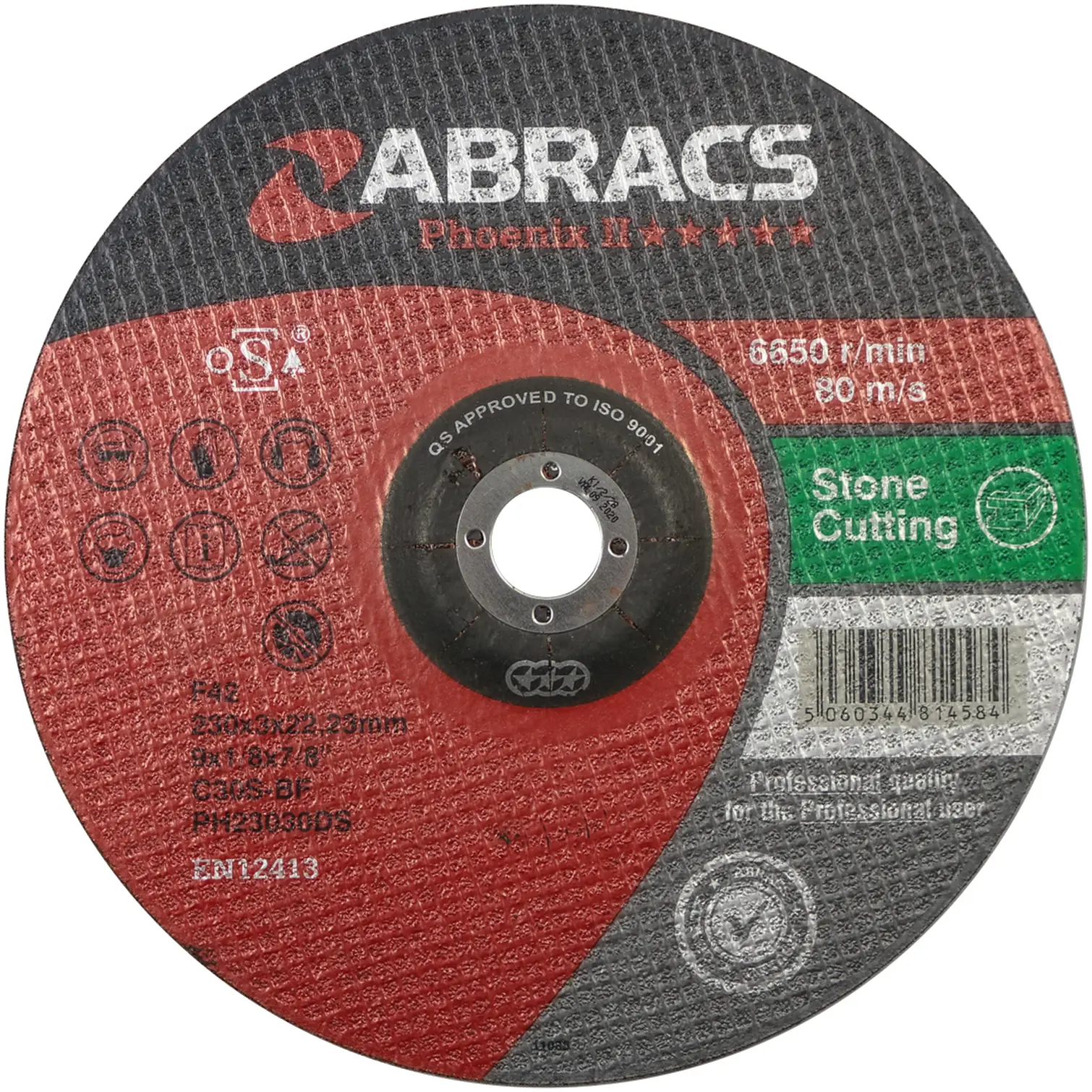 ABS0076 Abracs Stone Cutting Disc 230x3x22mm
