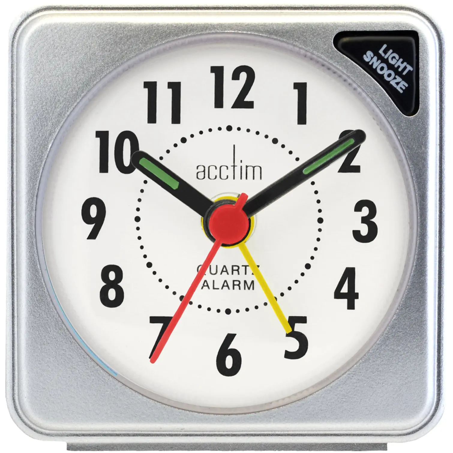 Acctim Ingot Alarm With Snooze Silver