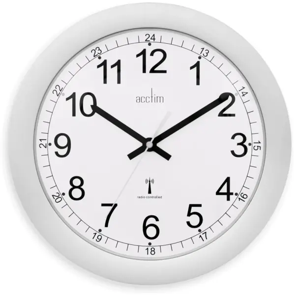 Acctim Formia Radio Controlled Wall Clock Silver 30cm