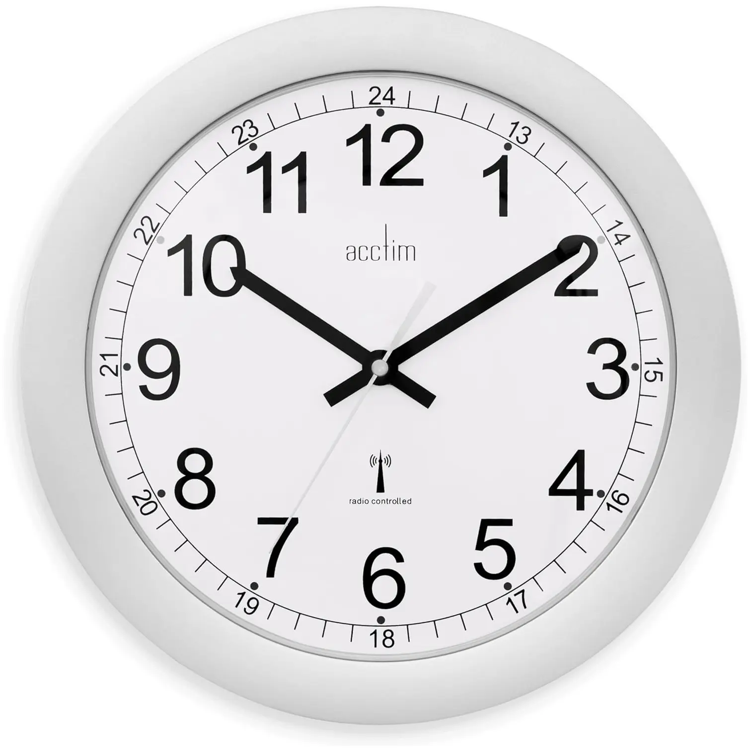 ACC0076 Acctim Formia Radio Controlled Wall Clock Silver 30cm