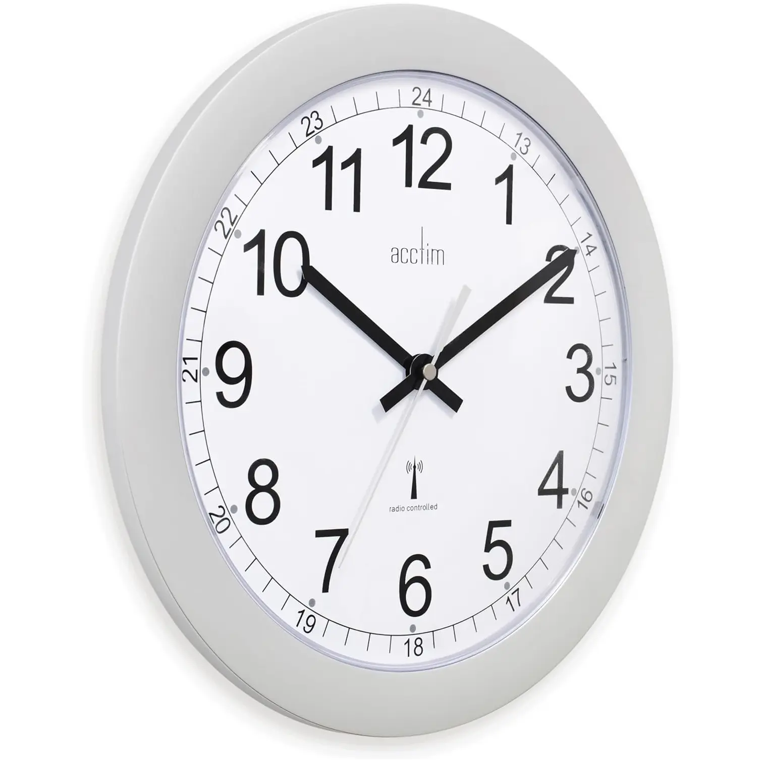 ACC0076_1 Acctim Formia Radio Controlled Wall Clock Silver 30cm