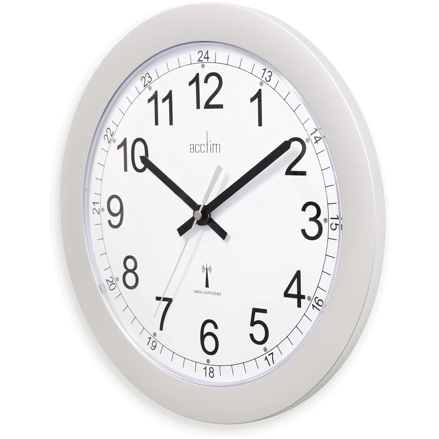 ACC0076_2 Acctim Formia Radio Controlled Wall Clock Silver 30cm