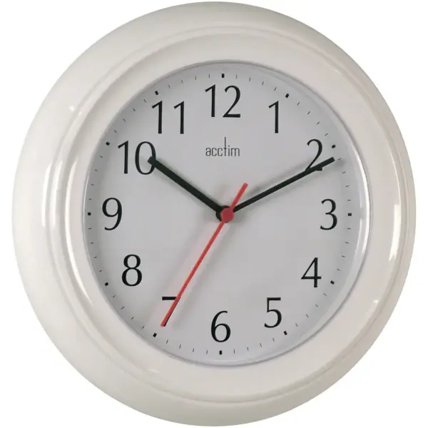 Acctim White Wycombe Round Wall Clock