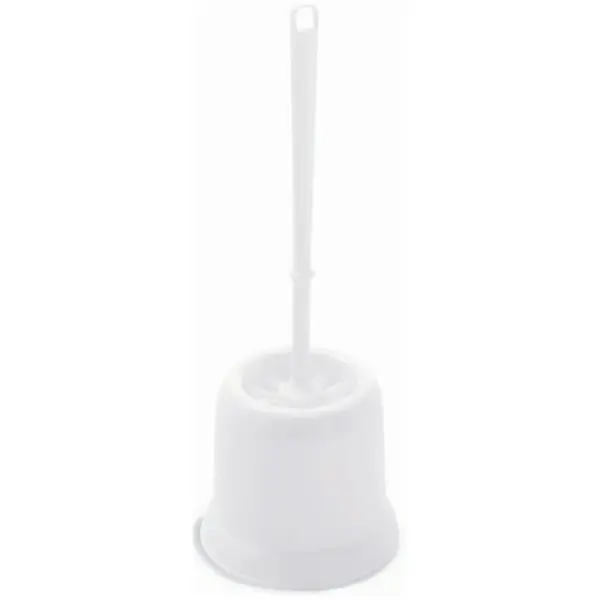 ADD0096 Addis White Round Toilet Brush Set