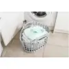 ADD0401_8 Addis Grey Green Fold Flat Laundry Basket 38Ltr