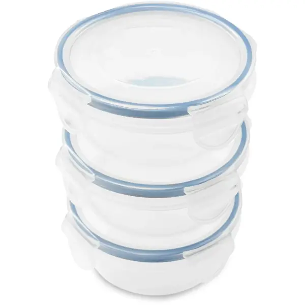 Addis Round Clip Tight Storage Set 3 Pack 300ml