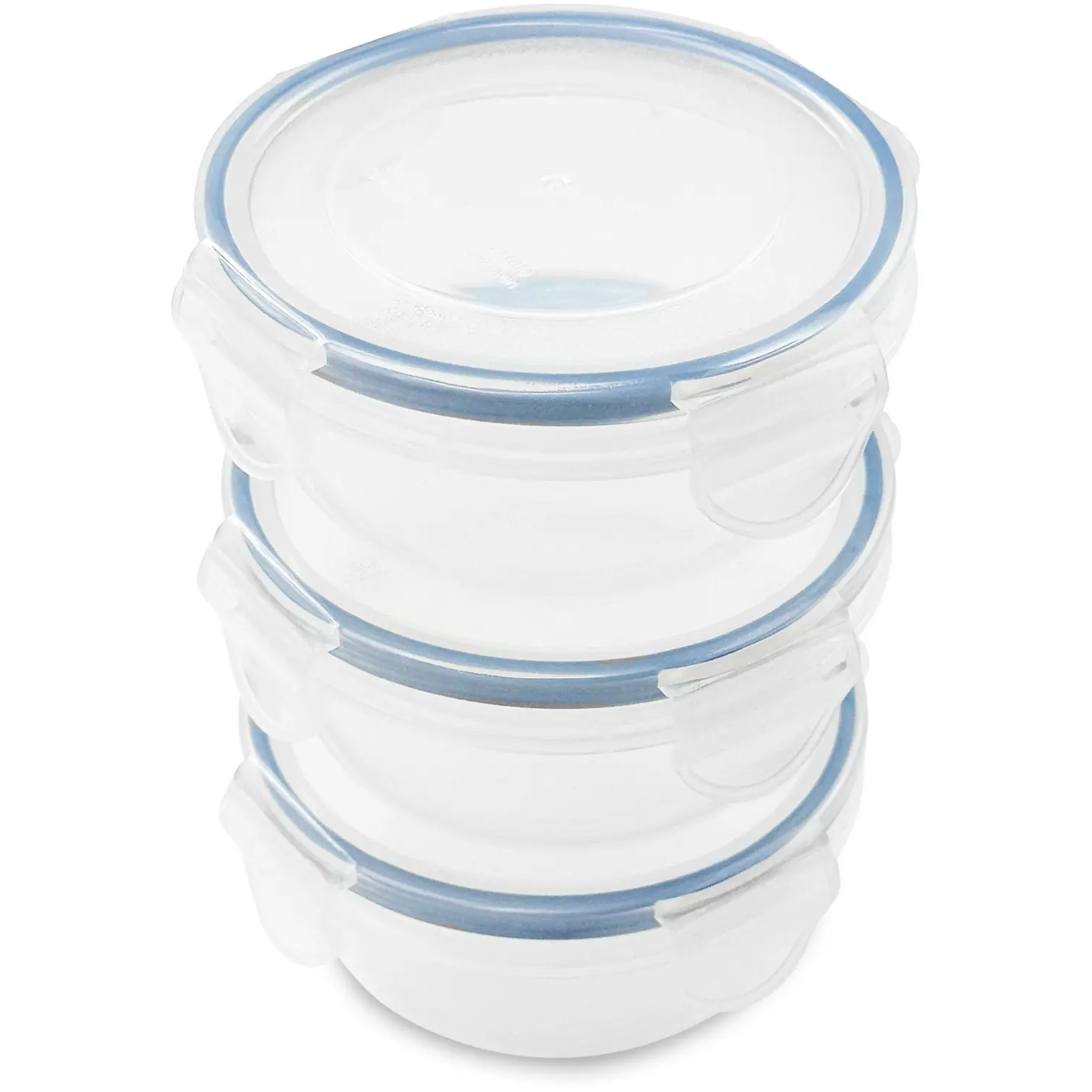 ADD0456 Addis Round Clip Tight Storage Set 3 Pack 300ml