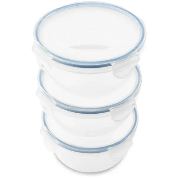Addis Round Clip Tight Storage Set 3 Pack 700ml