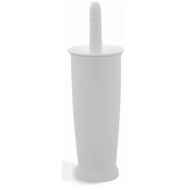 Addis White Closed Toilet Brush Set