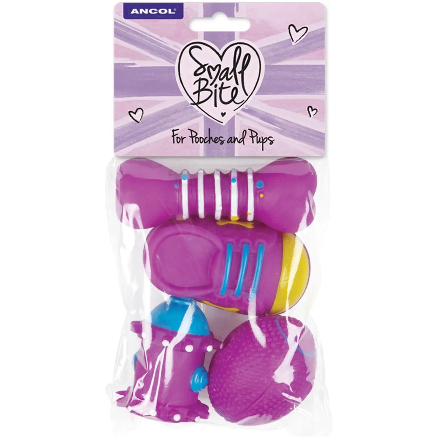 Ancol Small Bite Puppy Toys Pack of 4
