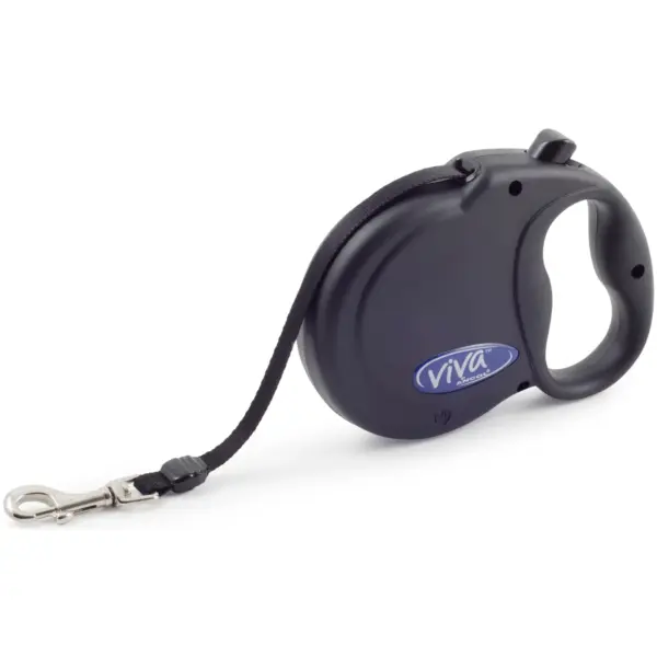 Ancol Viva Black Retractable Tape Lead 5m