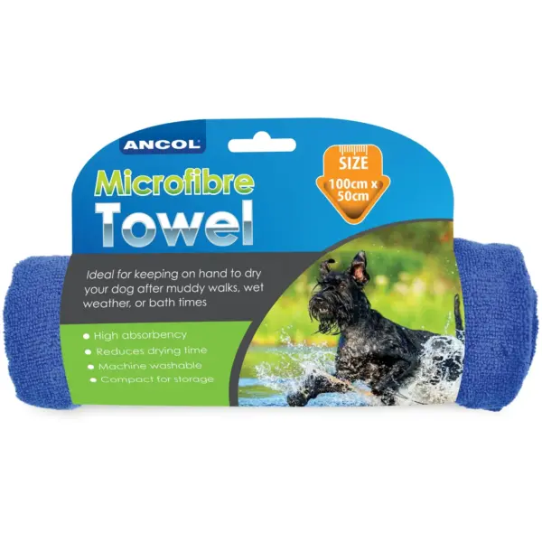Ancol Microfibre Pet Towel 50x100cm