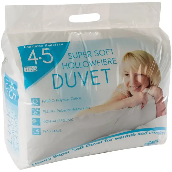 Charlotte Anderson Super Soft Hollowfibre Double Duvet 4.5 Tog