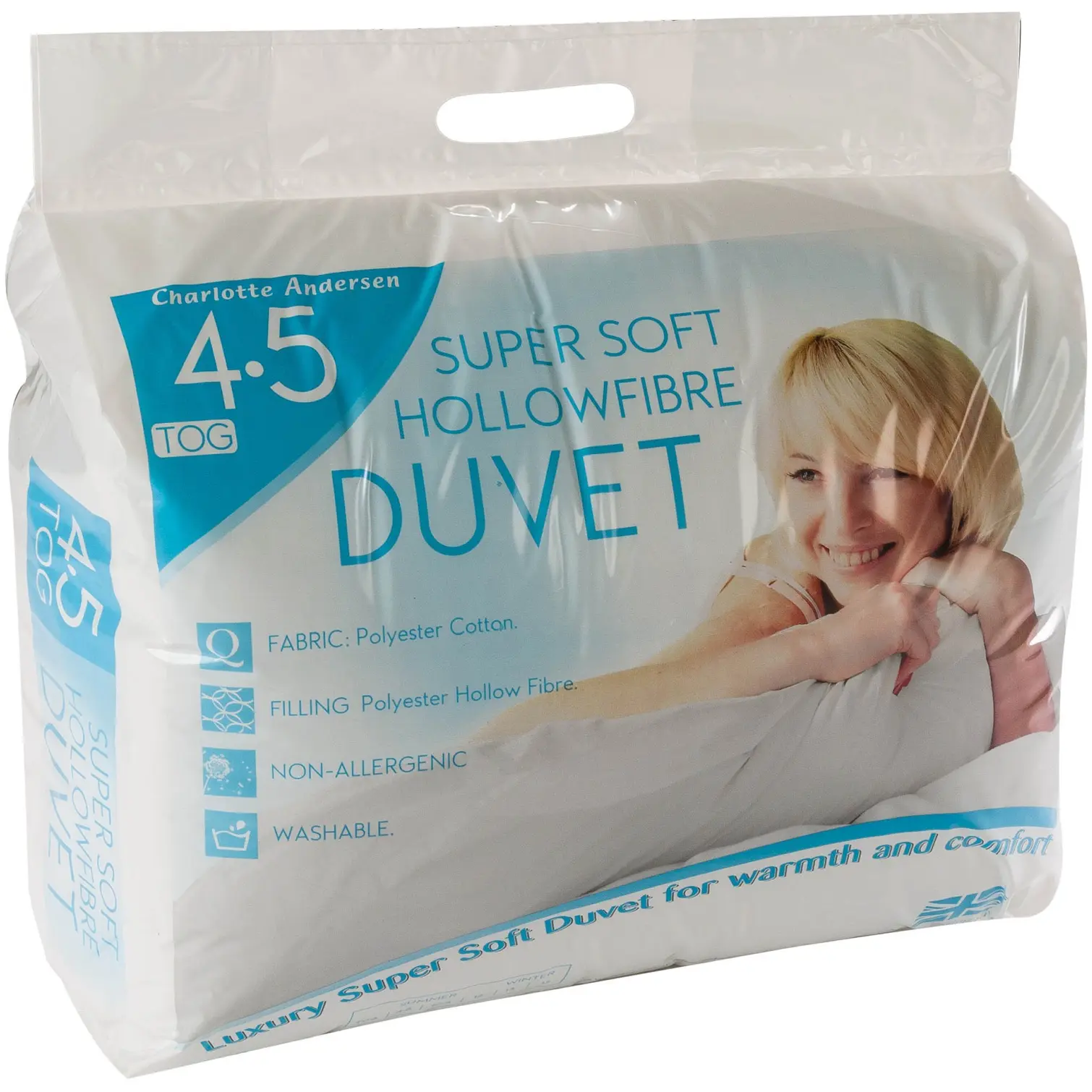 Charlotte Anderson Super Soft Hollowfibre Double Duvet 4.5 Tog