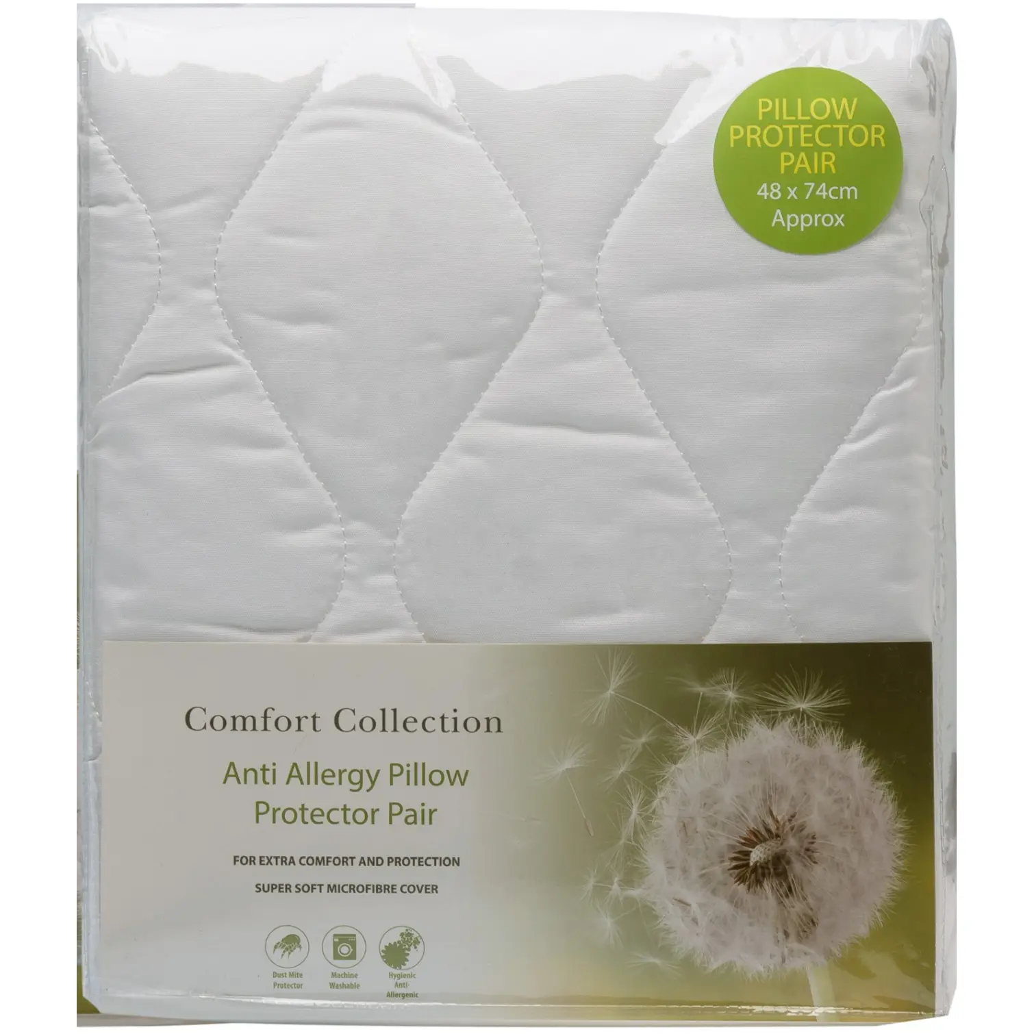 AND8061 Comfort Collection Anti Allergy Pillow Protector 48x74cm Pack of 2