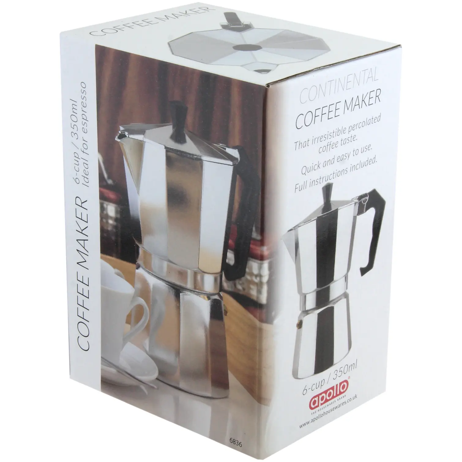 APO0006_1 Apollo Expresso Coffee Maker 6 Cup