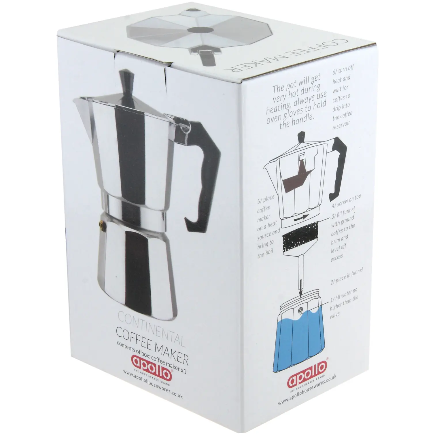 APO0006_2 Apollo Expresso Coffee Maker 6 Cup