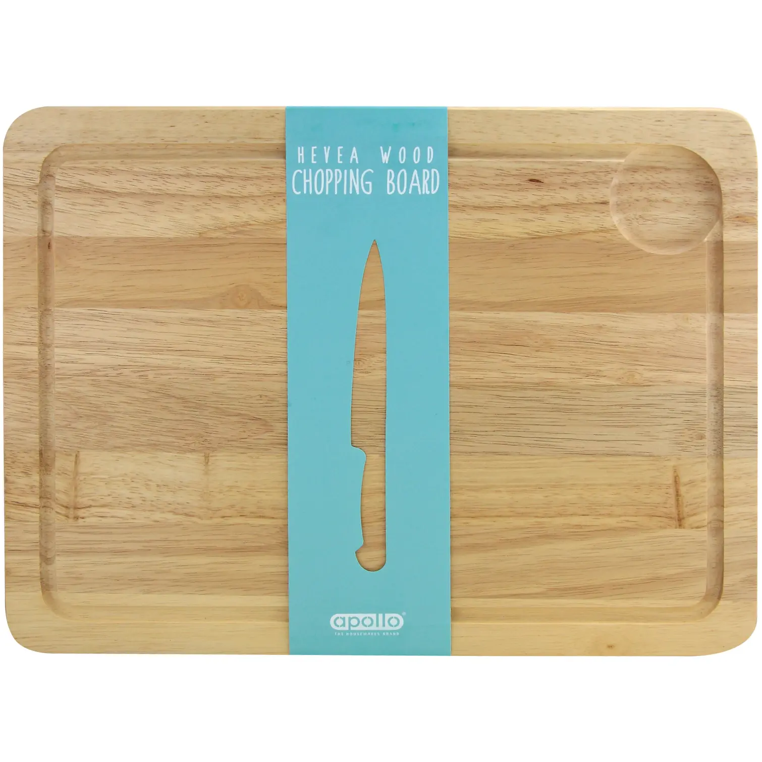APO0025 Apollo Hevea Wood Chopping Board 40x30cm