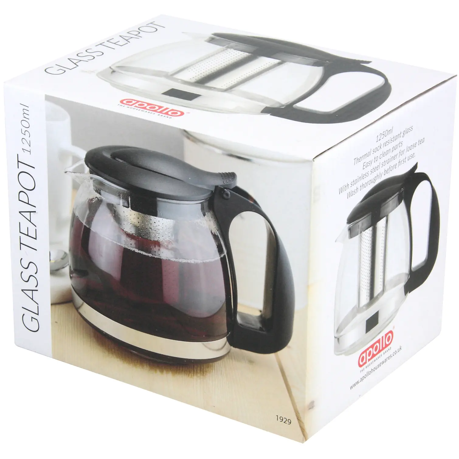 APO0031_1 Apollo Glass Teapot 1.1 Litre