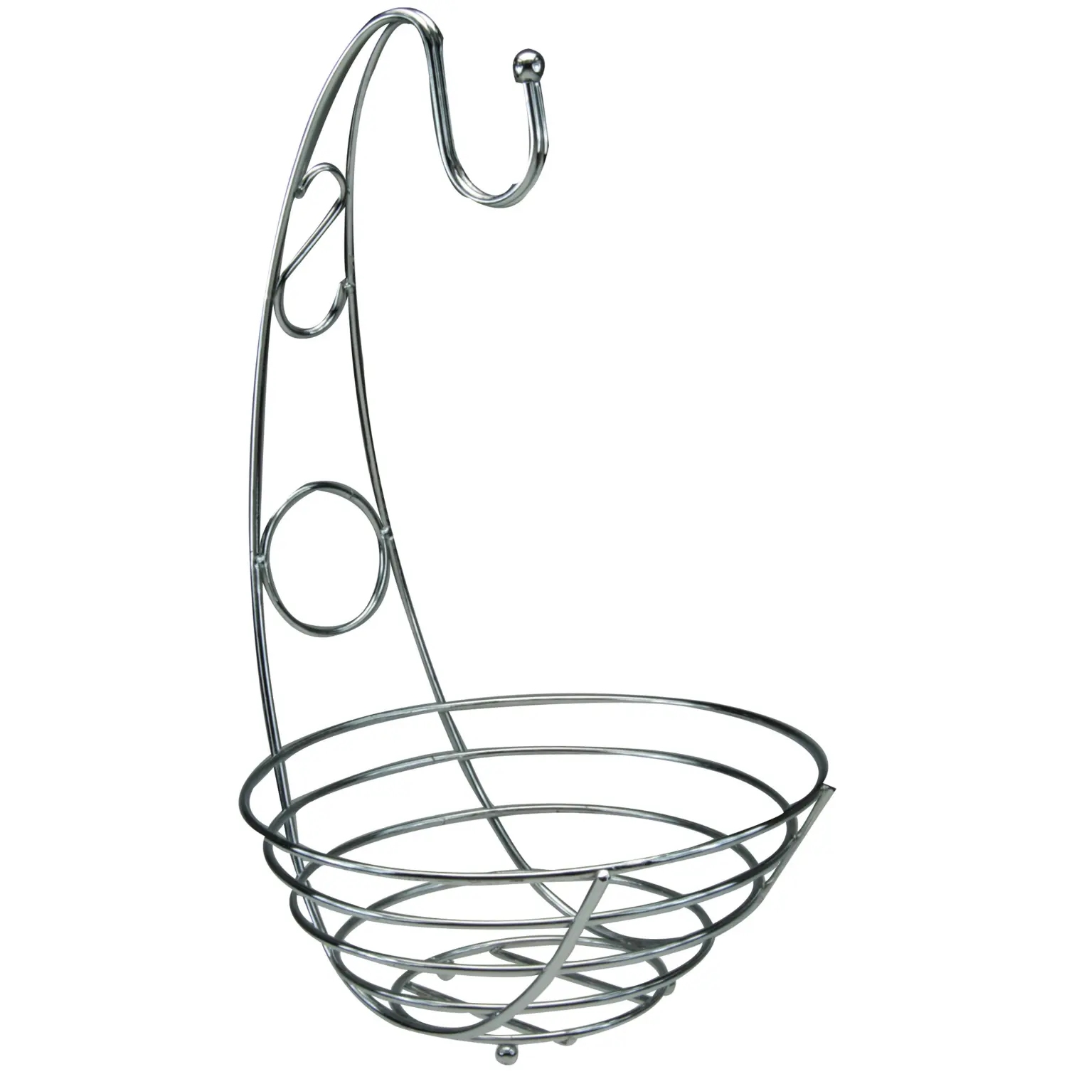 APO0063 Apollo Chrome Banana Tree Fruit Bowl