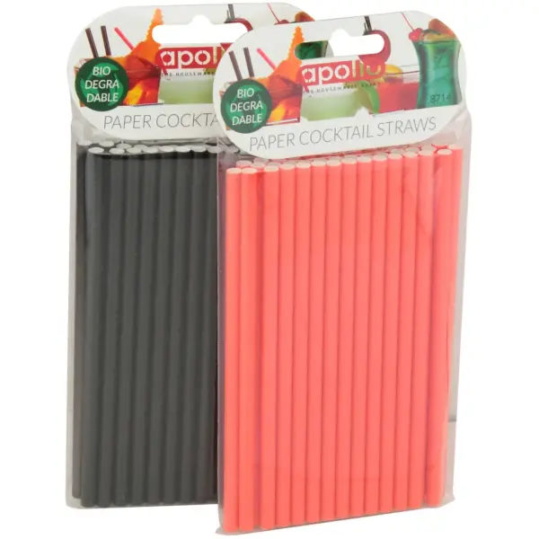 Apollo Paper Cocktail Straws Pack of 40