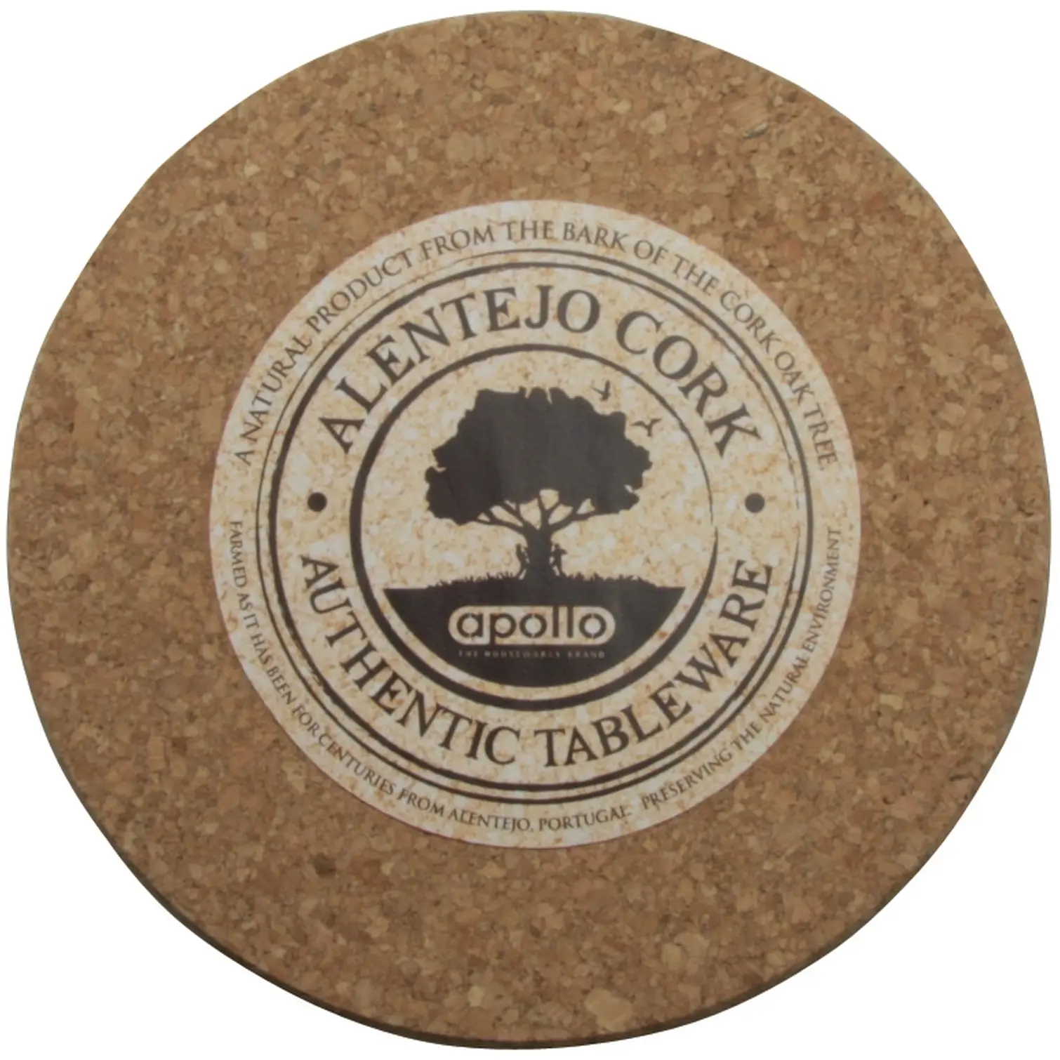 Apollo Cork 10cm Round Coasters Set of 6