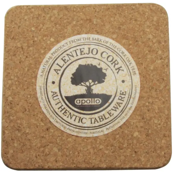 APO0104 Apollo Cork 19.cm Square Pot Stand Set of 2