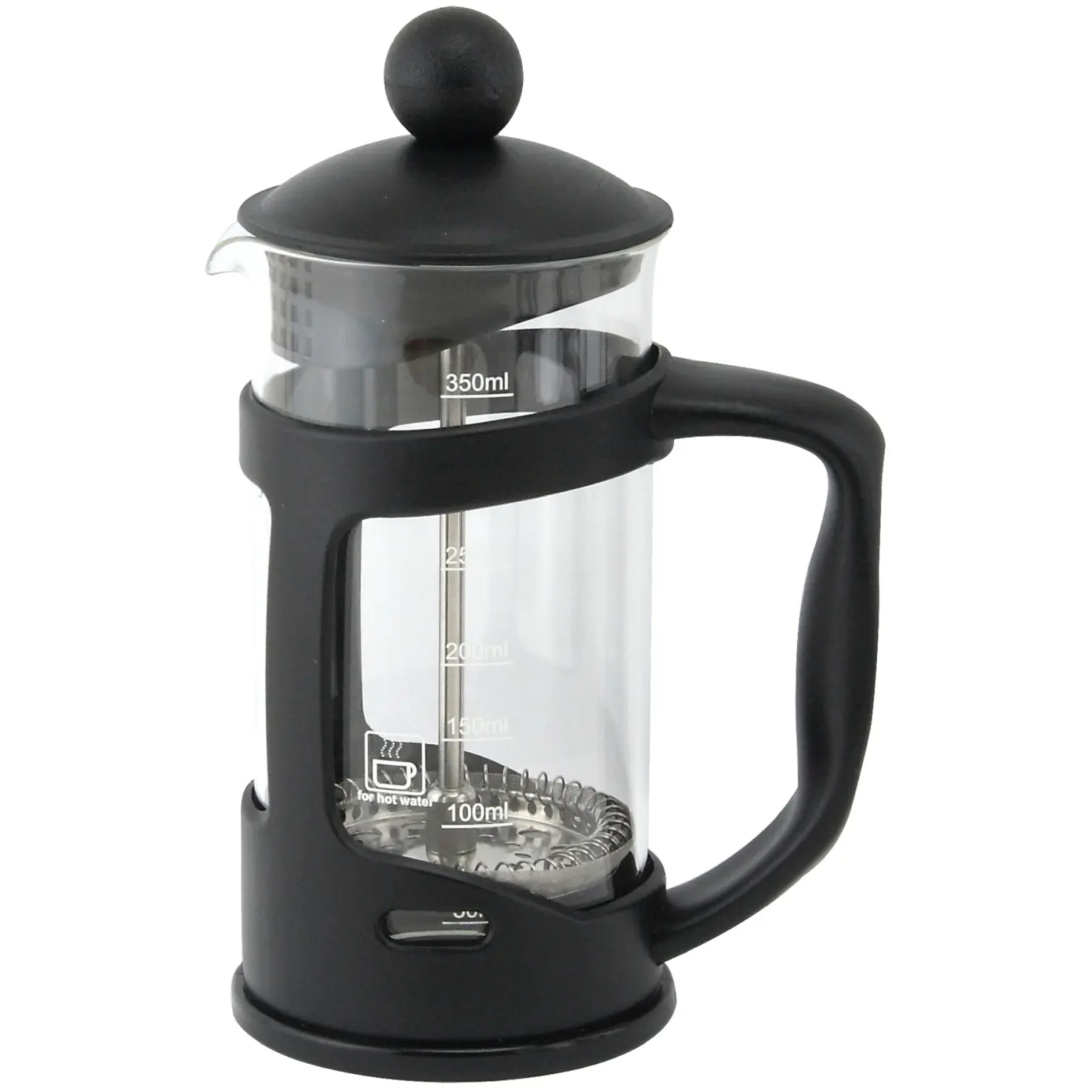 APO0120 Apollo Black Plastic Cafetiere 3 Cup 350ml