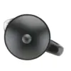APO0122_3 Apollo Black Plastic Cafetiere 12 Cup 1.5Ltr