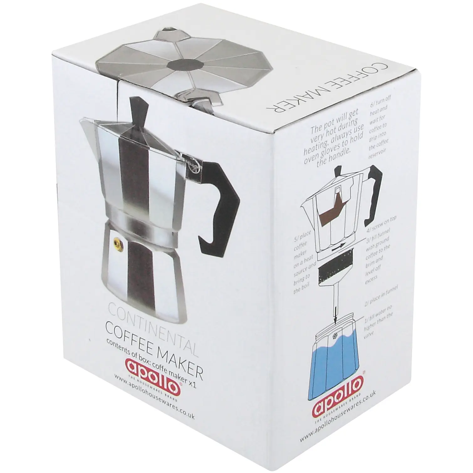 APO0129_3 Apollo Espresso Coffee Maker 3 Cup