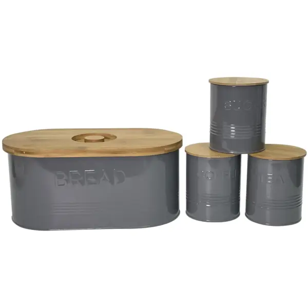 Apollo Bread And Canister Bin Set Charcoal