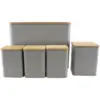Apollo Square Bread Bin Set 5 Pieces Grey