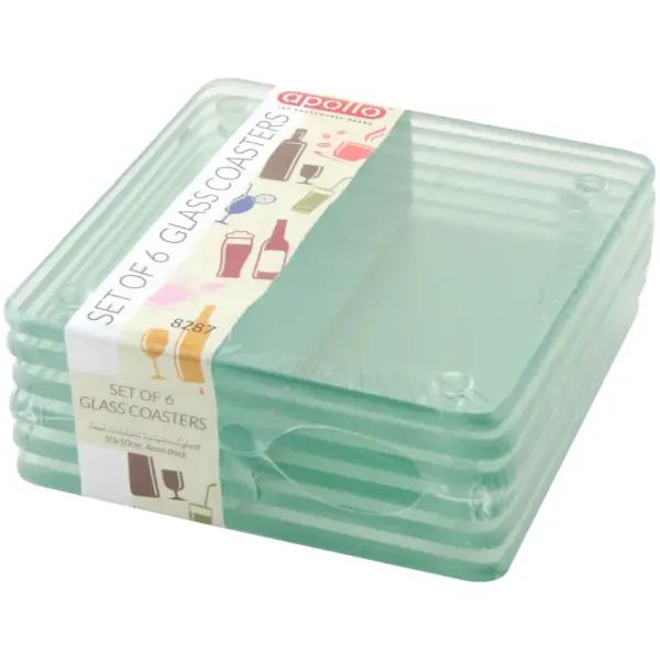 APO0350 Apollo Glass Coaster Set 6 Pack