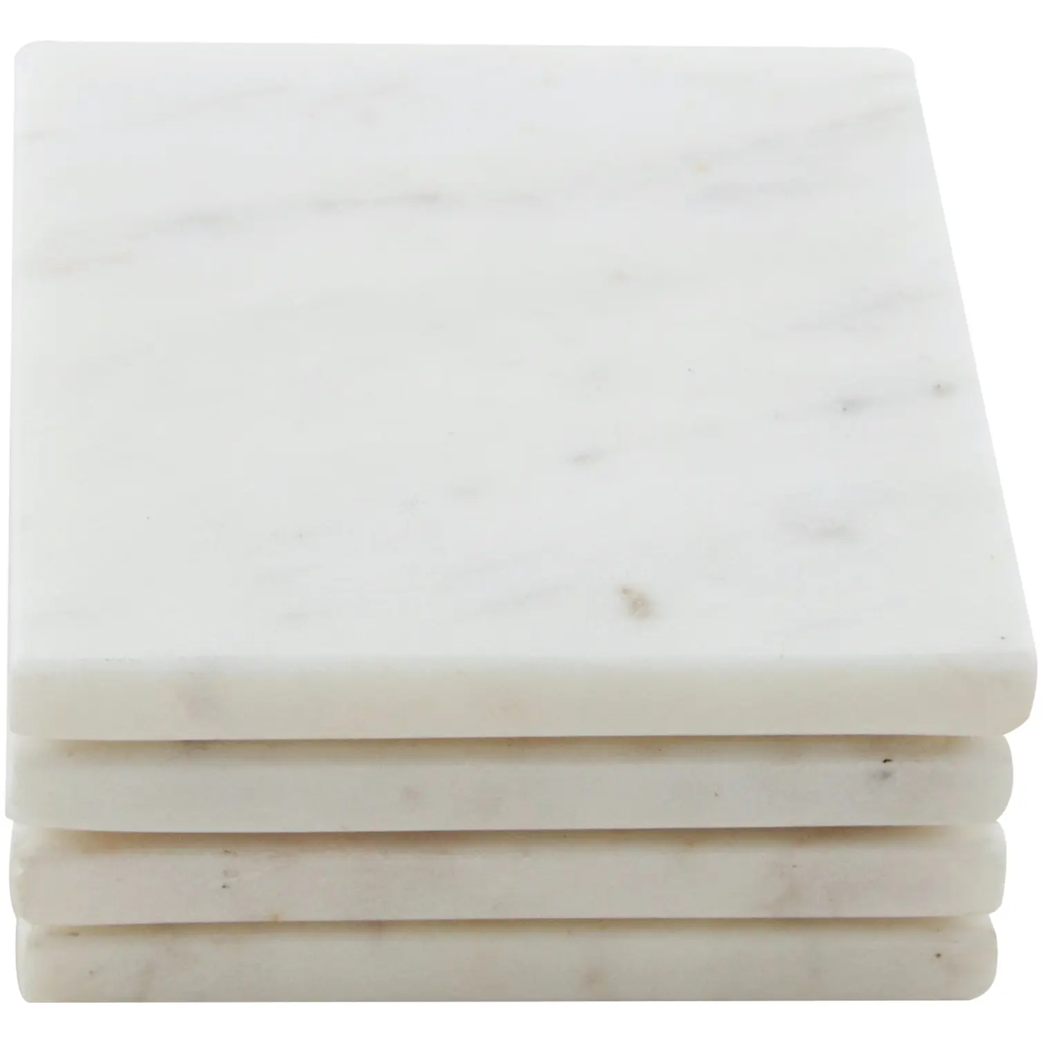 Apollo Square White Marble Coaster 4 Pack