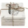 Apollo Square White Marble Coaster 4 Pack
