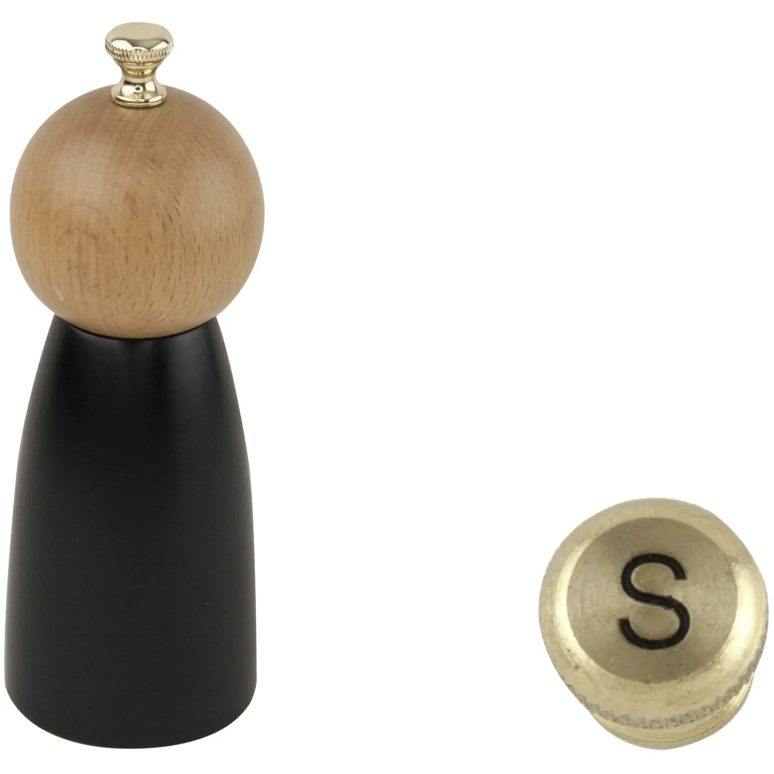 APO0456 Apollo Black Salt Mill 17cm