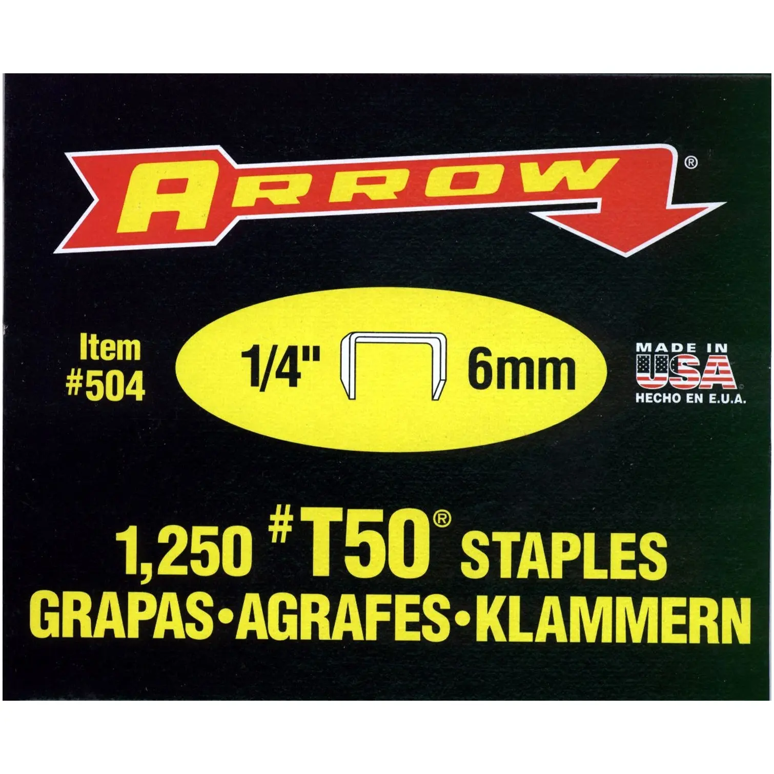 ARR0001 Arrow 6mm T50 Staples