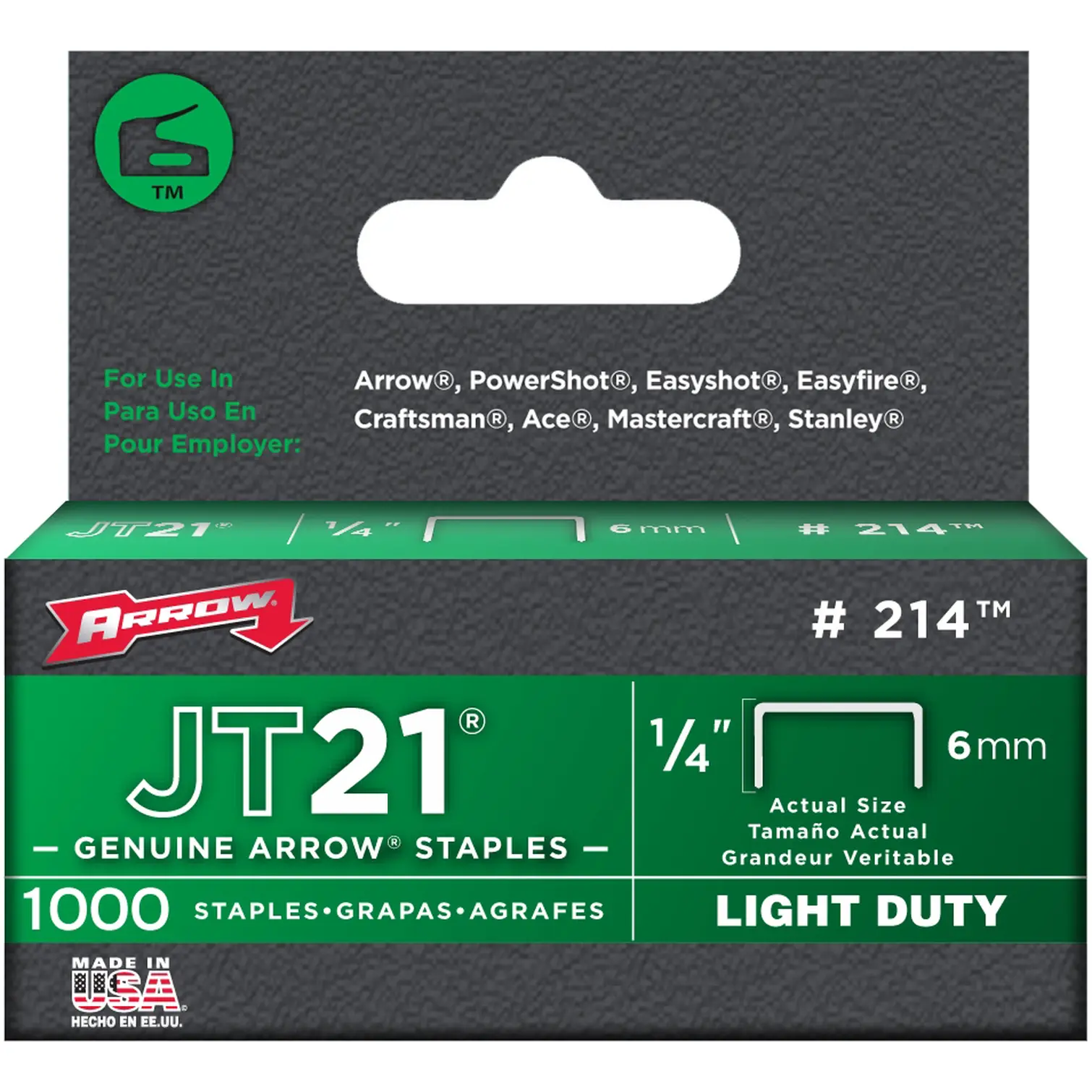 Arrow 6mm JT21 Staples