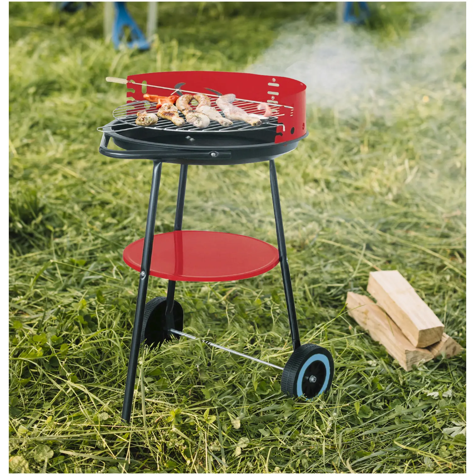 ASH0115_1 Redwood Leisure Round BBQ 43 x 73cm