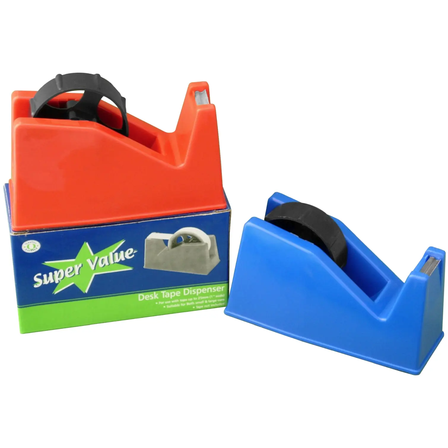 Super Value Desk Tape Dispenser Assorted Colours