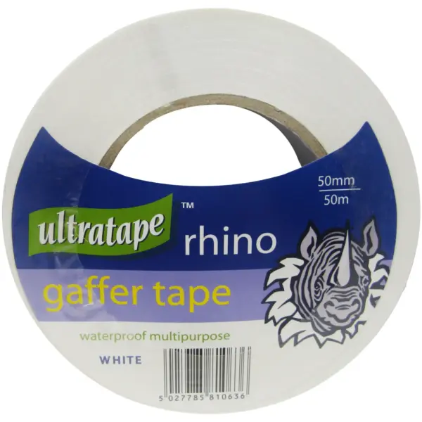 Ultratape Rhino White Gaffer Tape 50mm x 50m