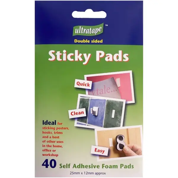 ASL0062 Ultratape Sticky Pads Pack of 40