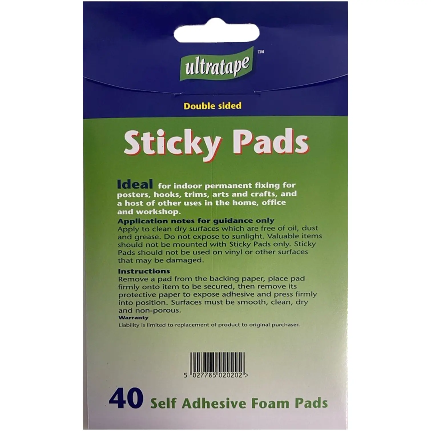 Ultratape Sticky Pads Pack of 40