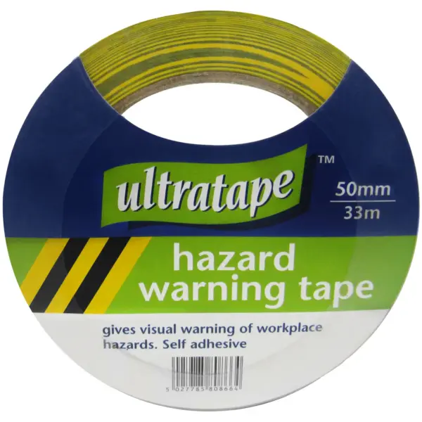 Ultratape Hazard Warning Tape 50mm x 33m