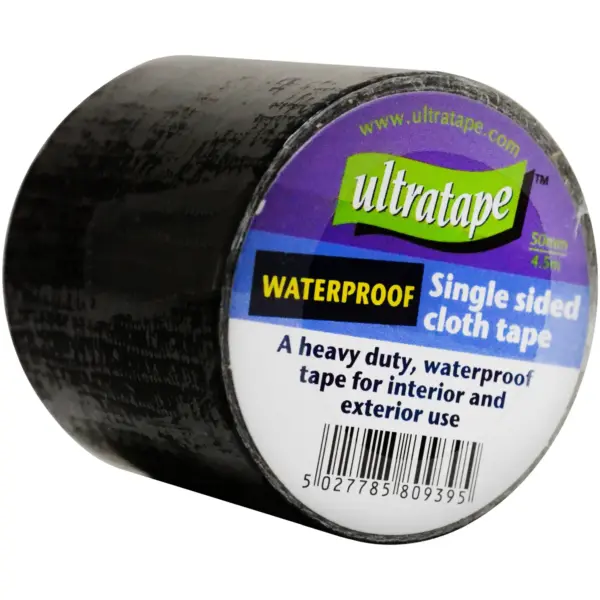 Ultratape Rhino Black Single Sided Cloth Tape 50mm x 4.5m