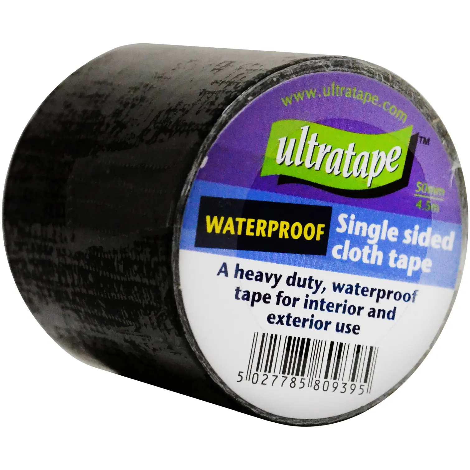 Ultratape Rhino Black Single Sided Cloth Tape 50mm x 4.5m