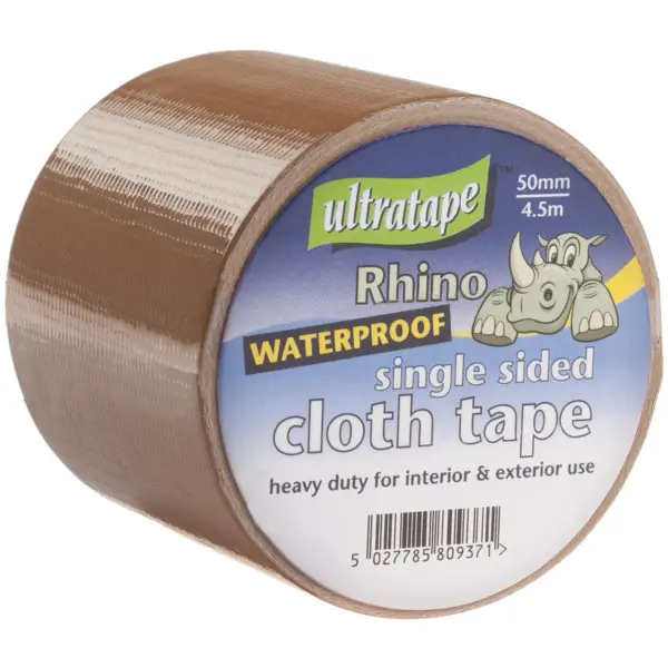 Ultratape Rhino Beige Single Sided Cloth Tape 50mm x 4.5m